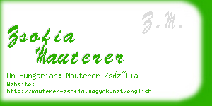 zsofia mauterer business card